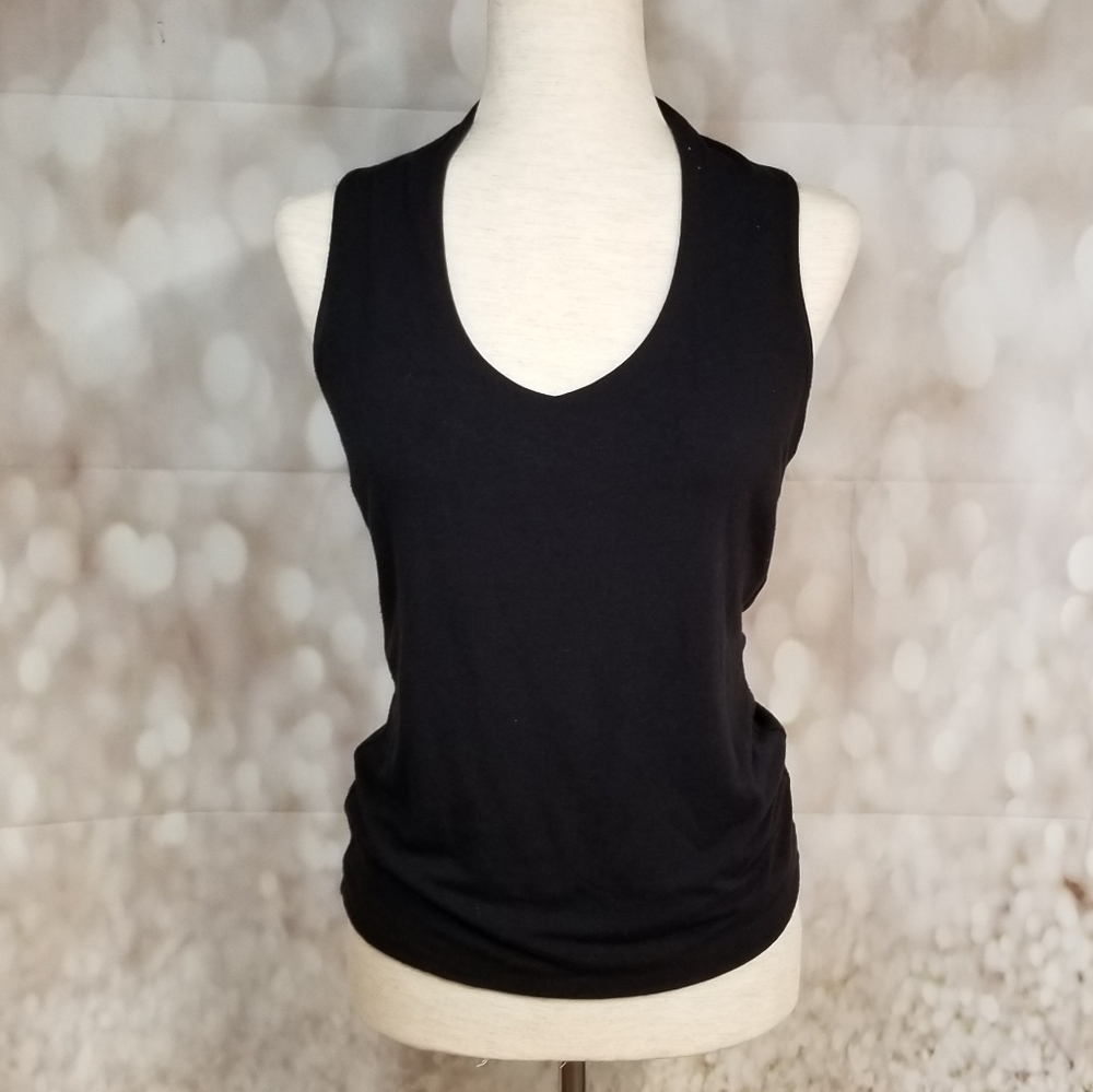 Etcetera black sleeveless layering tee size small